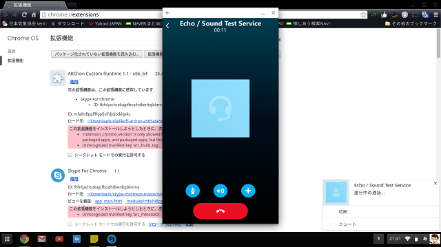 SkypeForChrome-通話テスト
