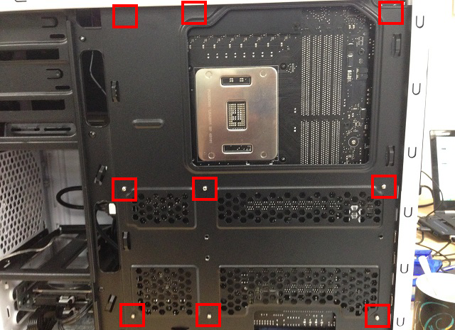 ネジの位置確認
