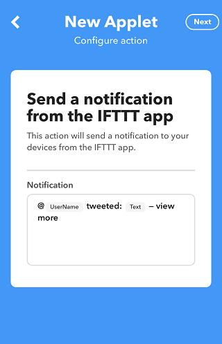 アクション設定画面4