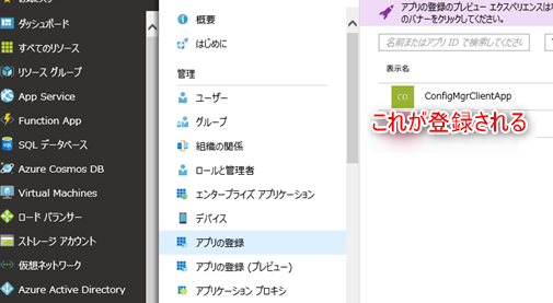 Azure AD上のアプリに権限を付与する