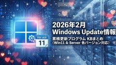 2026年2月のWindows Update公開｜Windows 11 v25H2やServer 2025など各OSのKBまとめ