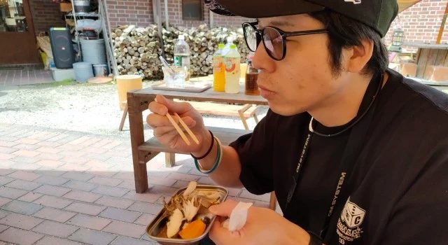 食事中の写真