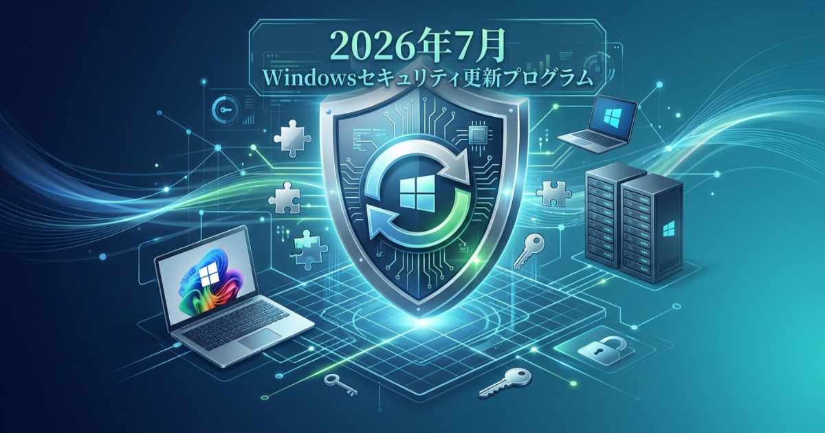 【2026年7月】Windows定例セキュリティ更新プログラムまとめ