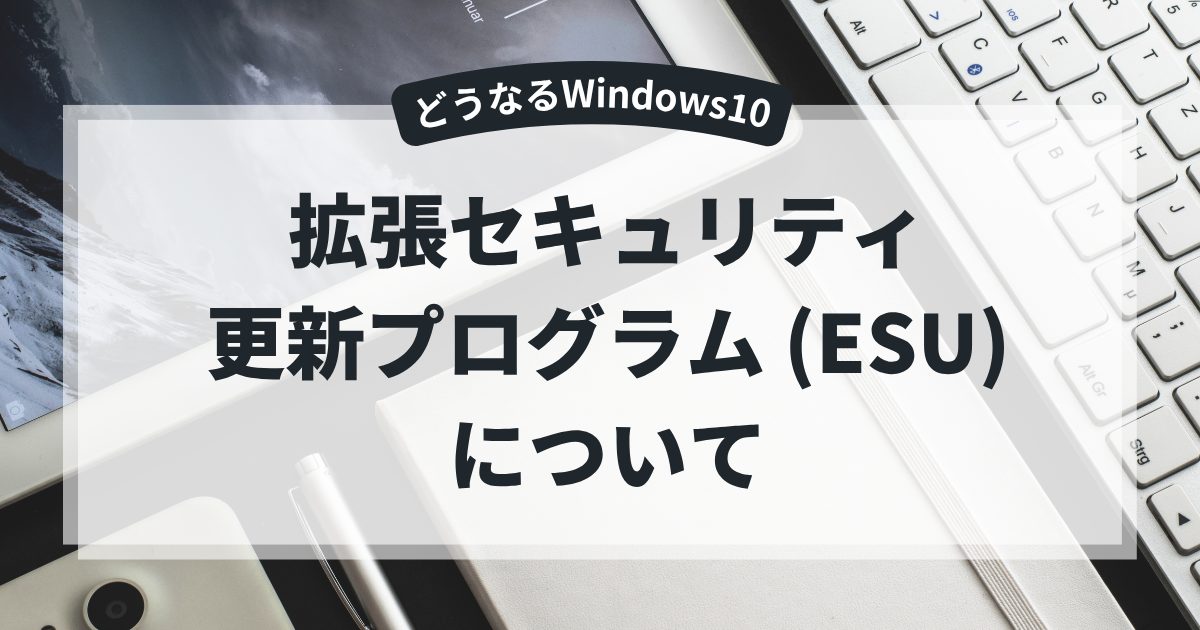 Windows10がもう1年使える？拡張セキュリティ更新プログラム (ESU)について